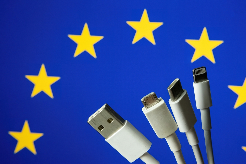 types of chargers on european background
